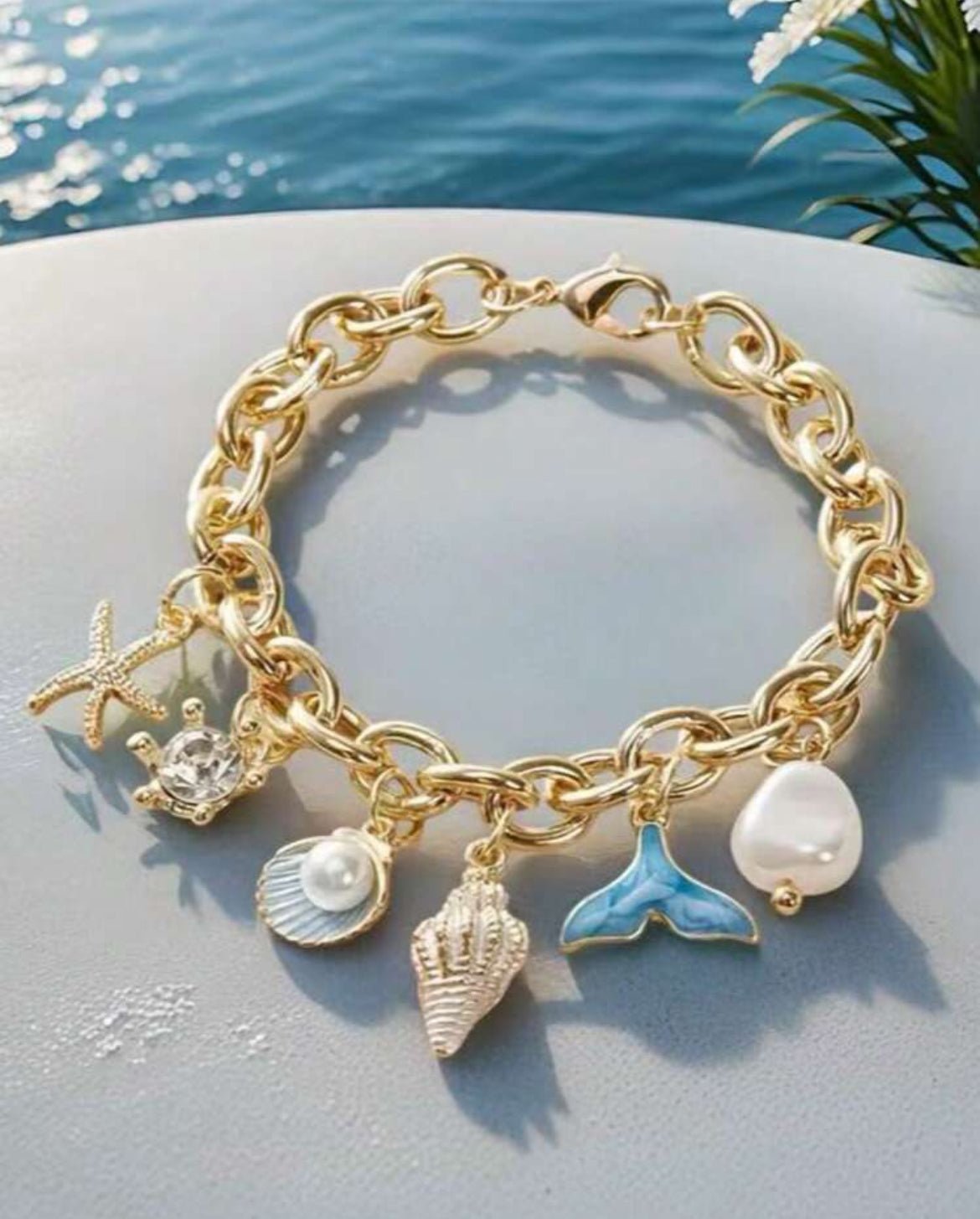 Bracelet OCÉANE Breloque bleu - MissLivy Jewelry