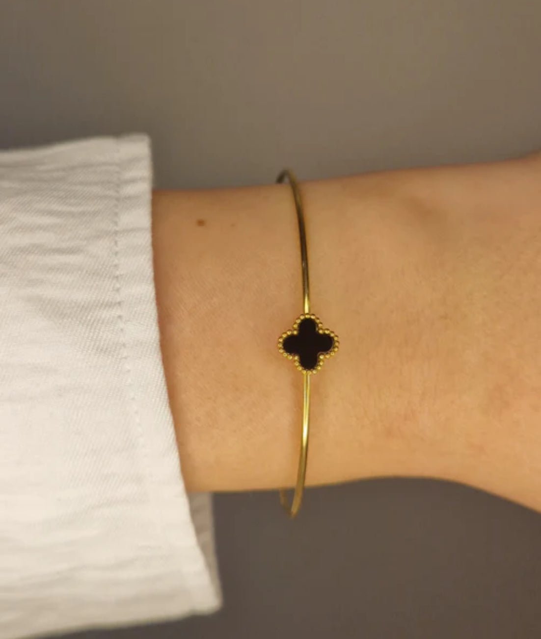 Jonc Trèfle Noir - MissLivy Jewelry