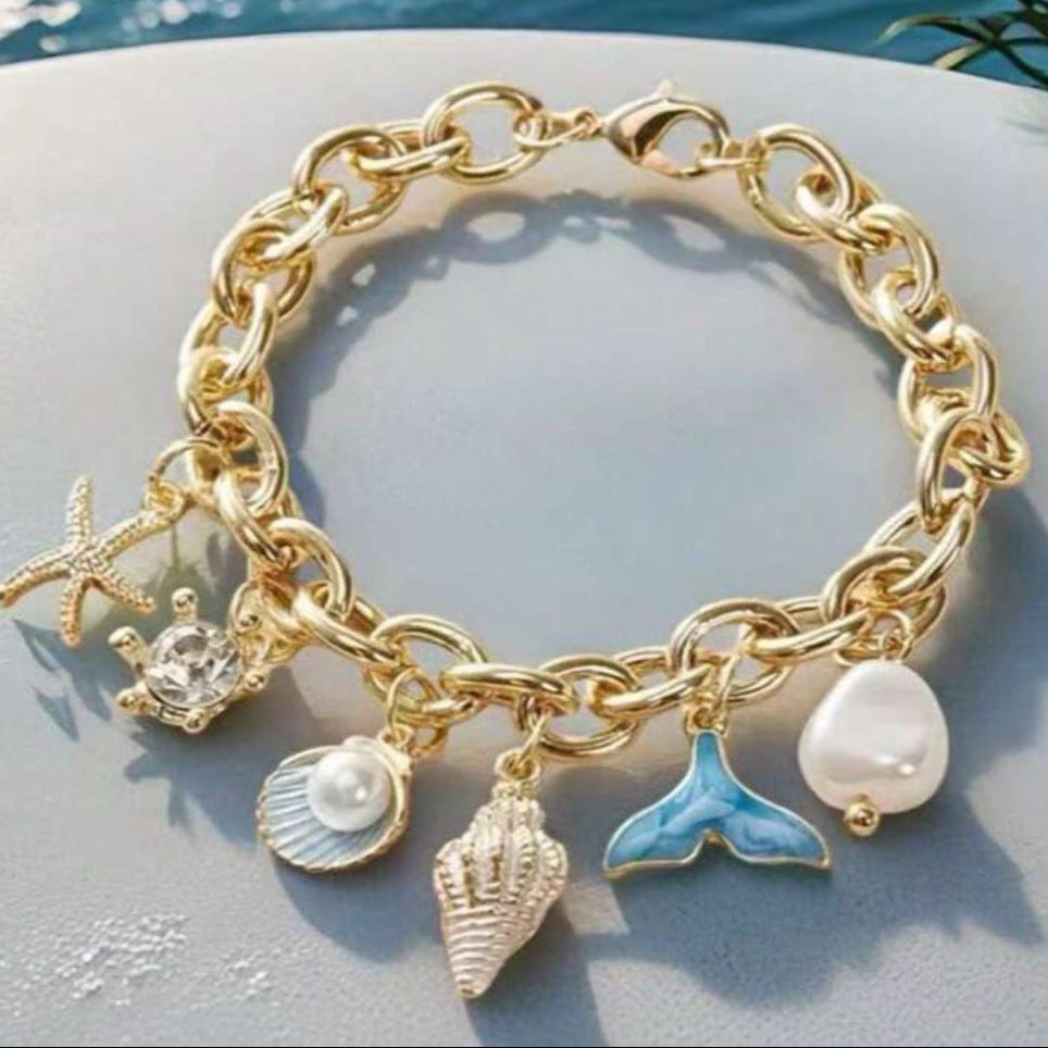 Bracelet OCÉANE Breloque bleu - MissLivy Jewelry